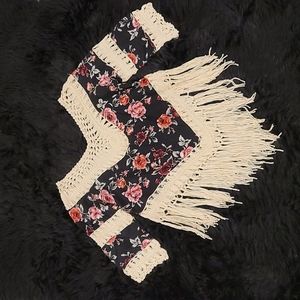 Boho-chic Floral Print top NWT